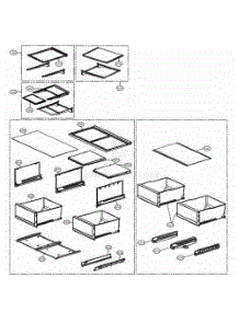 Drawers And Vegetable Room Part parts for Lg Refrigerator GF5D906SL from AppliancePartsPros.com