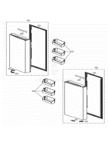 F-Room Door Part parts for Lg Refrigerator GF5D906SL from AppliancePartsPros.com