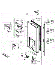 R-Room Door Part 1 parts for Lg Refrigerator GF5D906SL from AppliancePartsPros.com