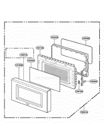 Door Parts parts for Lg Range GLMB186CB from AppliancePartsPros.com