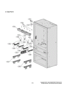 Case Part-2 parts for Lg Refrigerator GR-617AGPPM from AppliancePartsPros.com