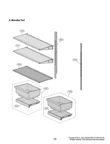 Movable Part parts for Lg Refrigerator GR-617AGPPM from AppliancePartsPros.com
