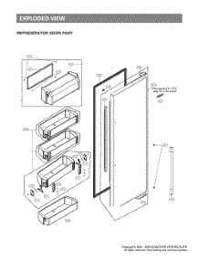 Refrigerator Door Part parts for Lg Refrigerator GR-726SGSCM from AppliancePartsPros.com