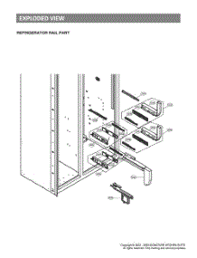 Refrigerator Rail Part parts for Lg Refrigerator GR-726SGSCM from AppliancePartsPros.com