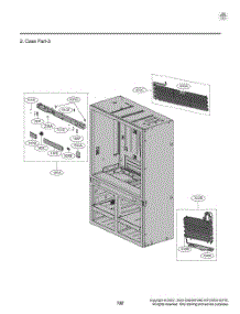 Case Part-3 parts for Lg Refrigerator GR-825FGPRM from AppliancePartsPros.com