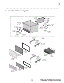 Convertible And Freezer Compartment parts for Lg Refrigerator GR-825FGPRM from AppliancePartsPros.com
