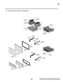 Ice Drawer And Freezer Compartment parts for Lg Refrigerator GR-825FGPRM from AppliancePartsPros.com