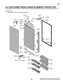 Refrigerator Room Left Compartment parts for Lg Refrigerator GR-825FGPRM from AppliancePartsPros.com