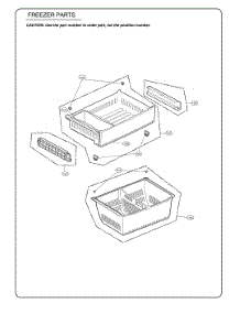 Freezer Parts parts for Lg Refrigerator GR-B288NSUM from AppliancePartsPros.com