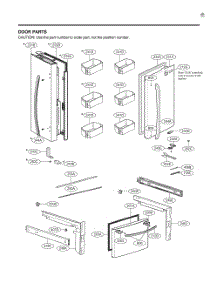 Door Parts parts for Lg Refrigerator GR-B298NSSH from AppliancePartsPros.com