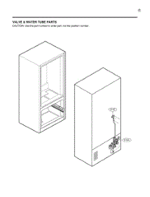 Valve And Water Tube Parts parts for Lg Refrigerator GR-B298NSSH from AppliancePartsPros.com