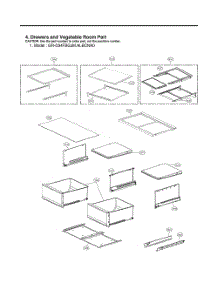 Drawers And Vegatable Room Part parts for Lg Refrigerator GR-D34FBGJM from AppliancePartsPros.com