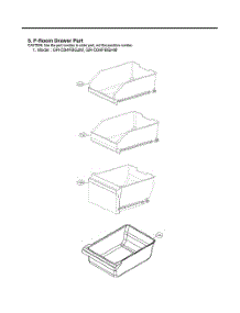 F-Room Drawer Part parts for Lg Refrigerator GR-D34FBGJM from AppliancePartsPros.com
