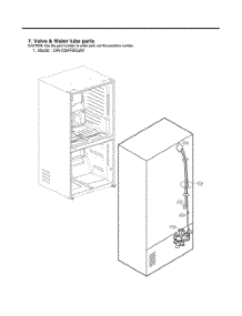 Valve And Water Tube Parts parts for Lg Refrigerator GR-D34FBGJM from AppliancePartsPros.com