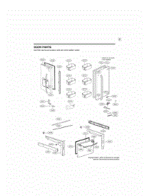 Door Parts parts for Lg Refrigerator GR-F298NKSH from AppliancePartsPros.com