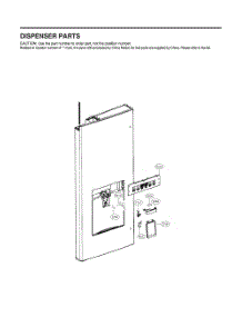Dispenser Parts parts for Lg Refrigerator GR-F29ANKSH from AppliancePartsPros.com