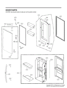 Door Parts 2 parts for Lg Refrigerator GR-J23GMKYM from AppliancePartsPros.com