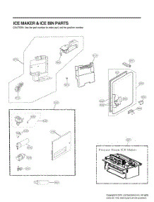Ice Maker And Ice Bin Parts parts for Lg Refrigerator GR-J23GMKYM from AppliancePartsPros.com