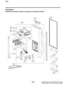 Door Parts 1 parts for Lg Refrigerator GR-J248FSYM from AppliancePartsPros.com