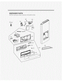 Dispenser Parts parts for Lg Refrigerator GR-J266LSJM from AppliancePartsPros.com