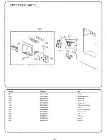 Dispenser Parts parts for Lg Refrigerator GR-J268WSTM from AppliancePartsPros.com