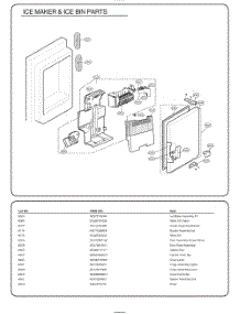 Ice Maker And Ice Bin Parts parts for Lg Refrigerator GR-J268WSTM from AppliancePartsPros.com