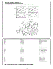 Refrigerator Parts parts for Lg Refrigerator GR-J268WSTM from AppliancePartsPros.com