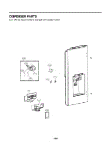 Dispenser Parts parts for Lg Refrigerator GR-J288NMXM from AppliancePartsPros.com
