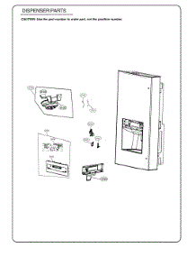 Dispenser Parts parts for Lg Refrigerator GR-J288NSJM from AppliancePartsPros.com