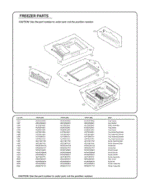 Freezer Parts parts for Lg Refrigerator GR-J298LSXM from AppliancePartsPros.com
