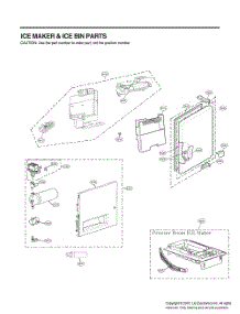 Ice Maker And Ice Bin Parts parts for Lg Refrigerator GR-J308MKRM from AppliancePartsPros.com