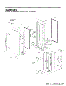 Door Parts 2 parts for Lg Refrigerator GR-J308MKYM from AppliancePartsPros.com