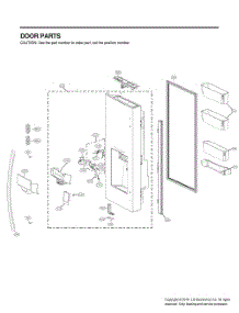 Door Parts 1 parts for Lg Refrigerator GR-J308MMYM from AppliancePartsPros.com