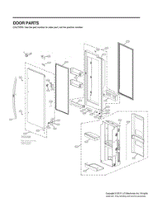 Door Parts 2 parts for Lg Refrigerator GR-J308MMYM from AppliancePartsPros.com