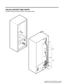 Valve And Water Tube Parts parts for Lg Refrigerator GR-J308MMYM from AppliancePartsPros.com