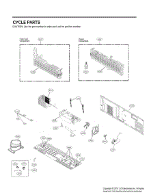 Cycle Parts parts for Lg Refrigerator GR-J30GMKYM from AppliancePartsPros.com
