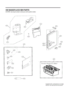Ice Maker And Ice Bin Parts parts for Lg Refrigerator GR-J30GMKYM from AppliancePartsPros.com
