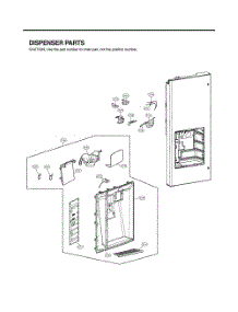 Dispenser Parts parts for Lg Refrigerator GR-J31GHSJM from AppliancePartsPros.com
