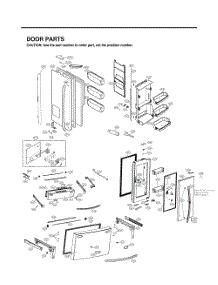 Door Parts parts for Lg Refrigerator GR-J31GHSJM from AppliancePartsPros.com