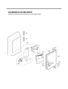 Ice Maker And Ice Bin Parts parts for Lg Refrigerator GR-J31GHSJM from AppliancePartsPros.com