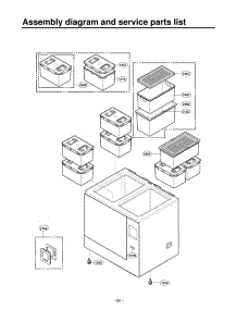 Assembly Diagram And Service Parts List parts for Lg Refrigerator GR-K192UF from AppliancePartsPros.com