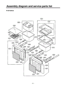 Assembly Diagram And Service Parts List parts for Lg Refrigerator GR-K24UN from AppliancePartsPros.com