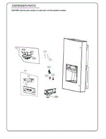 Dispenser Parts parts for Lg Refrigerator GR-L228NKJM from AppliancePartsPros.com