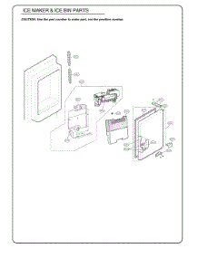 Ice Maker And Ice Bin Parts parts for Lg Refrigerator GR-L228NKJM from AppliancePartsPros.com