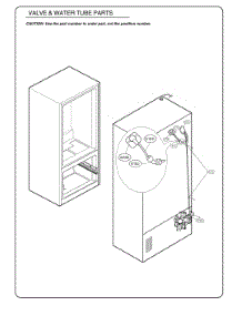 Valve And Water Tube Parts parts for Lg Refrigerator GR-L228NKJM from AppliancePartsPros.com