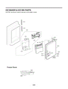Ice Maker And Ice Bin Parts parts for Lg Refrigerator GR-L228NKSM from AppliancePartsPros.com
