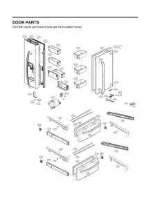 Door Parts parts for Lg Refrigerator GR-L22ANKYM from AppliancePartsPros.com