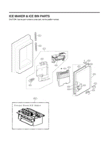 Ice Maker And Ice Bin Parts parts for Lg Refrigerator GR-L22ANKYM from AppliancePartsPros.com