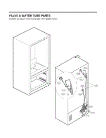 Valve And Water Tube Parts parts for Lg Refrigerator GR-L22ANKYM from AppliancePartsPros.com