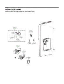 Dispenser Parts parts for Lg Refrigerator GR-L22ANSXM from AppliancePartsPros.com